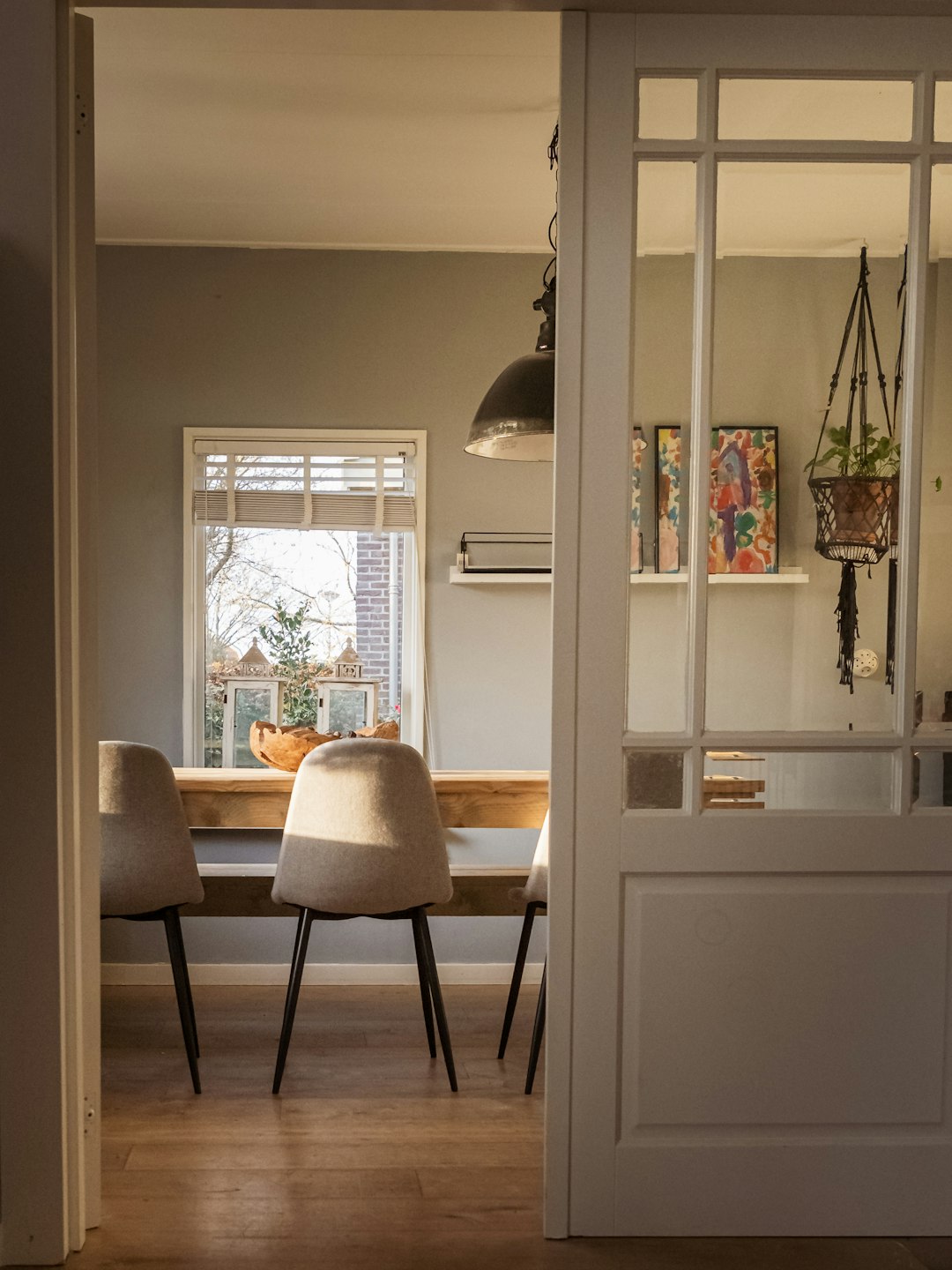 Warm light in our dining room